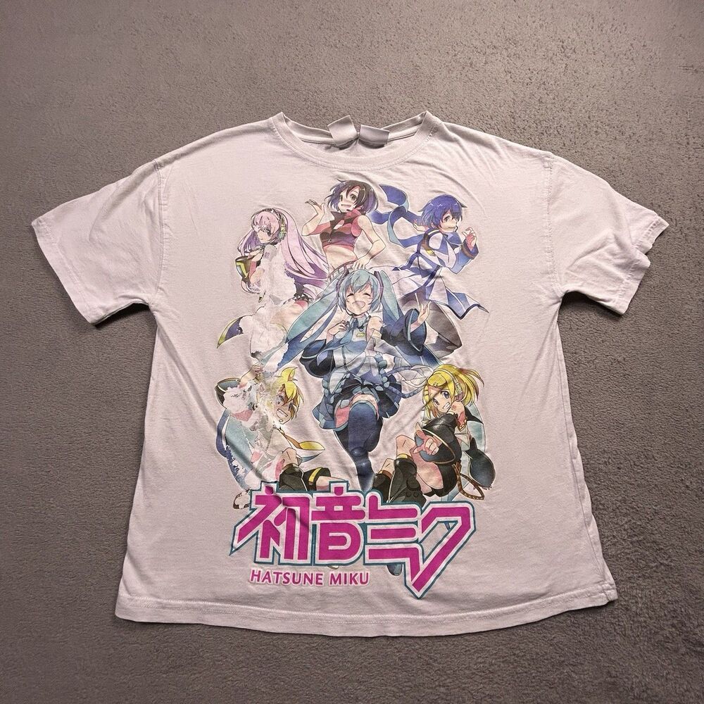 Hatsune Miku Graphic T-Shirt Youth 13-14 Anime Vocaloid Y2K White